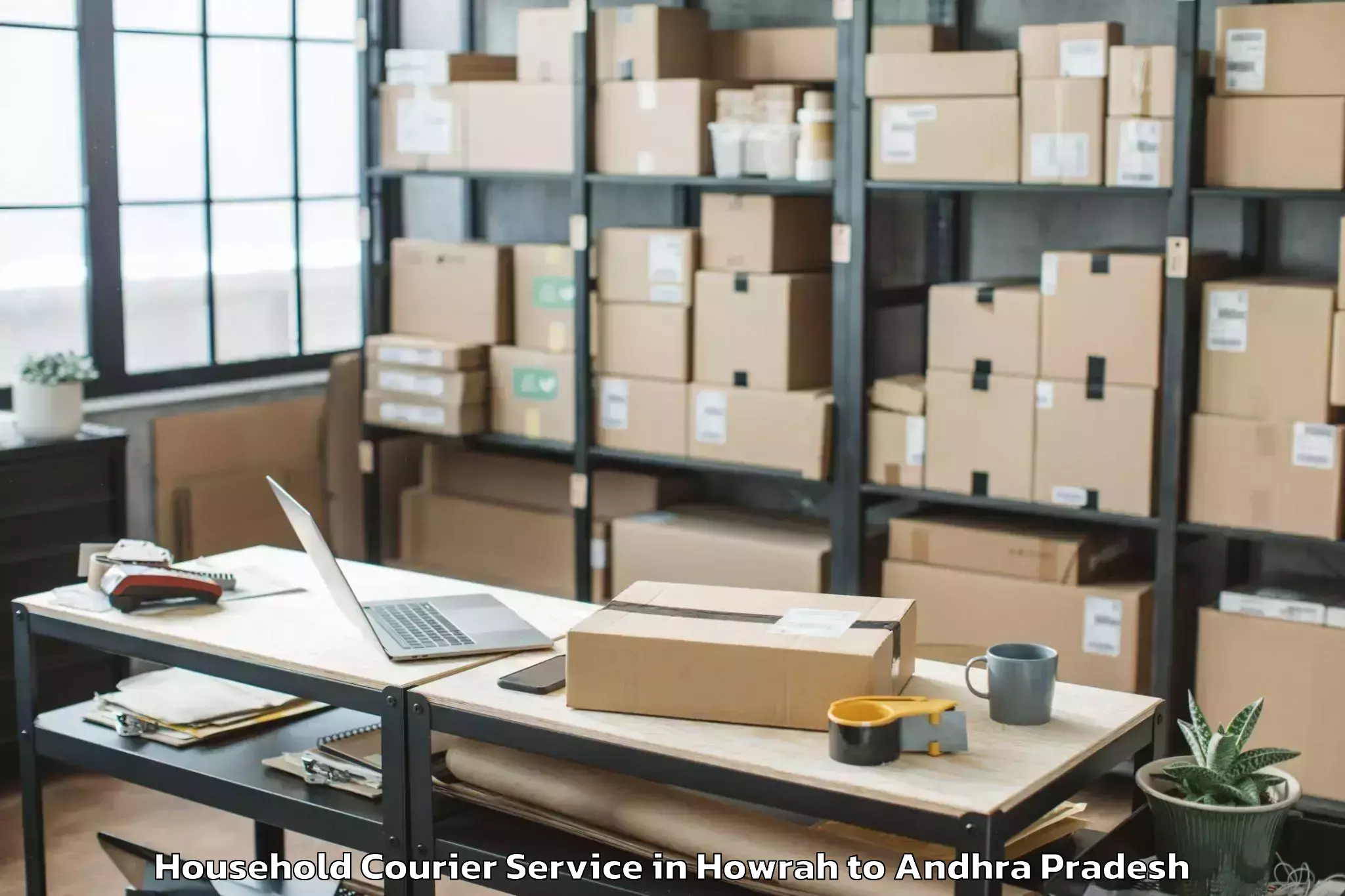 Book Howrah to Muppalla Household Courier